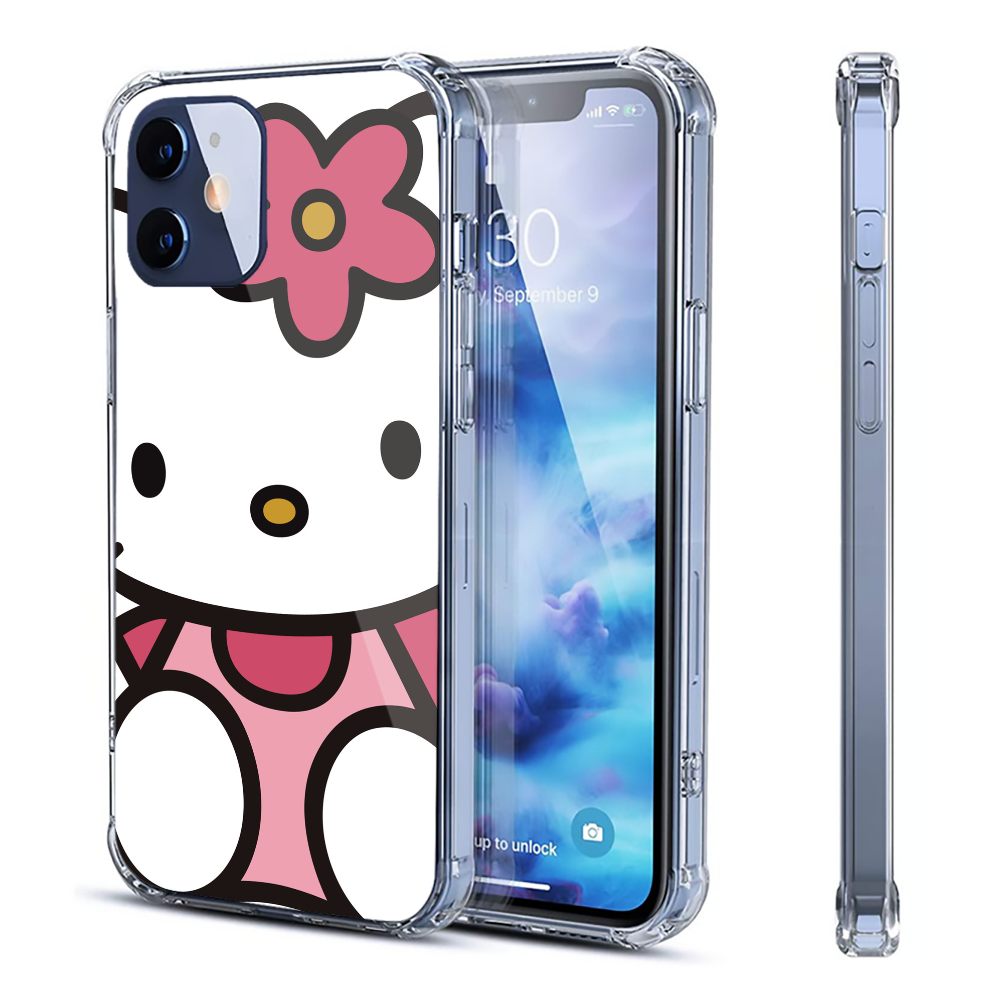 （画像用） Hello Kitty ハローキティ 【iPhone 12シリーズ対応】透明スマホケース（クリアソフトケース）